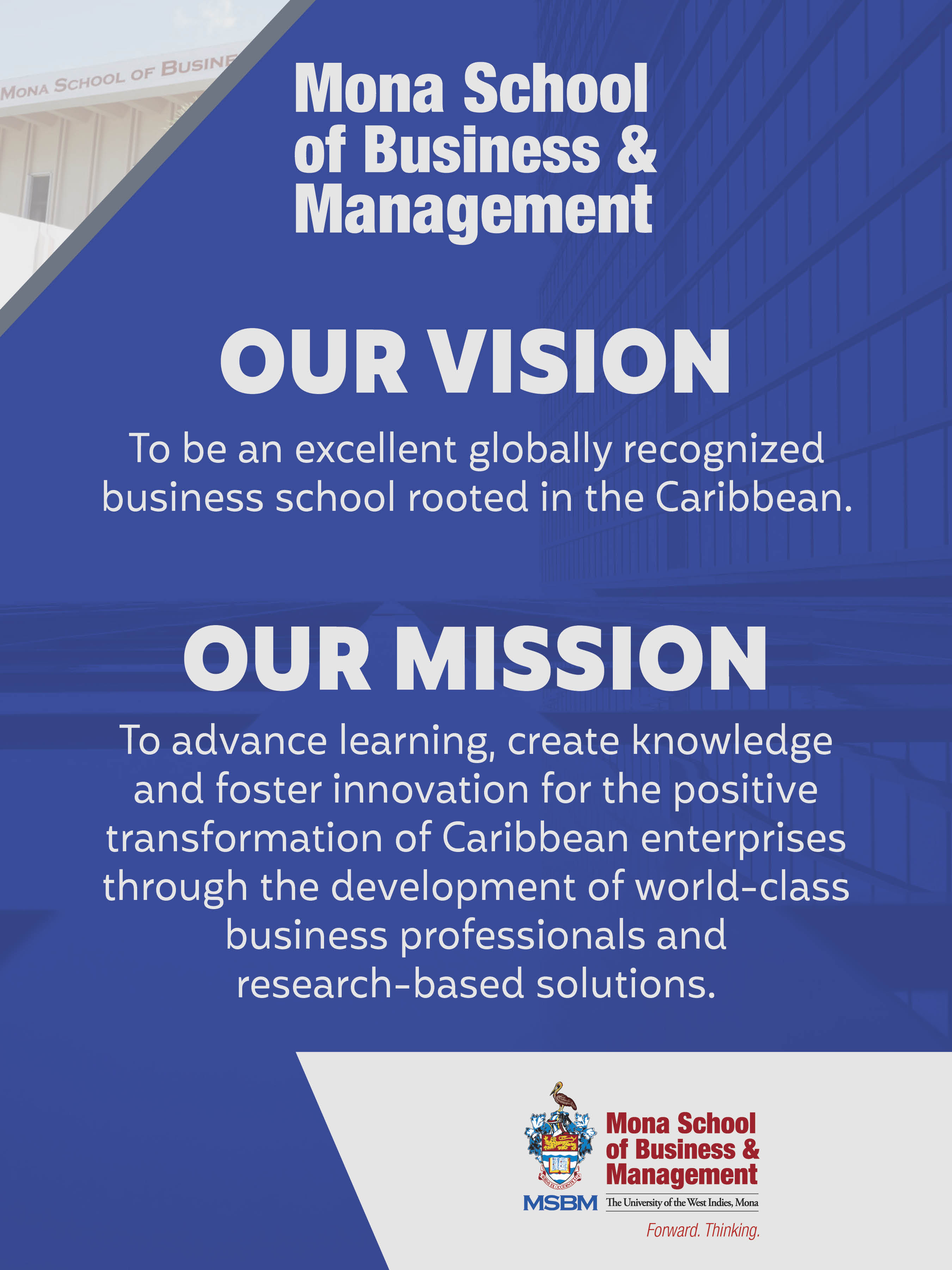 Mission And Vision Mona School Of Business And Management
